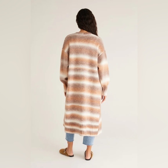 Z Supply Naya Marled Cardigan Light Taupe- Ombré Duster Cardigan- Size Medium - Picture 4 of 12